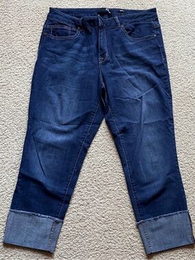 1822 Denim Dark Wash Cuffed Jeans